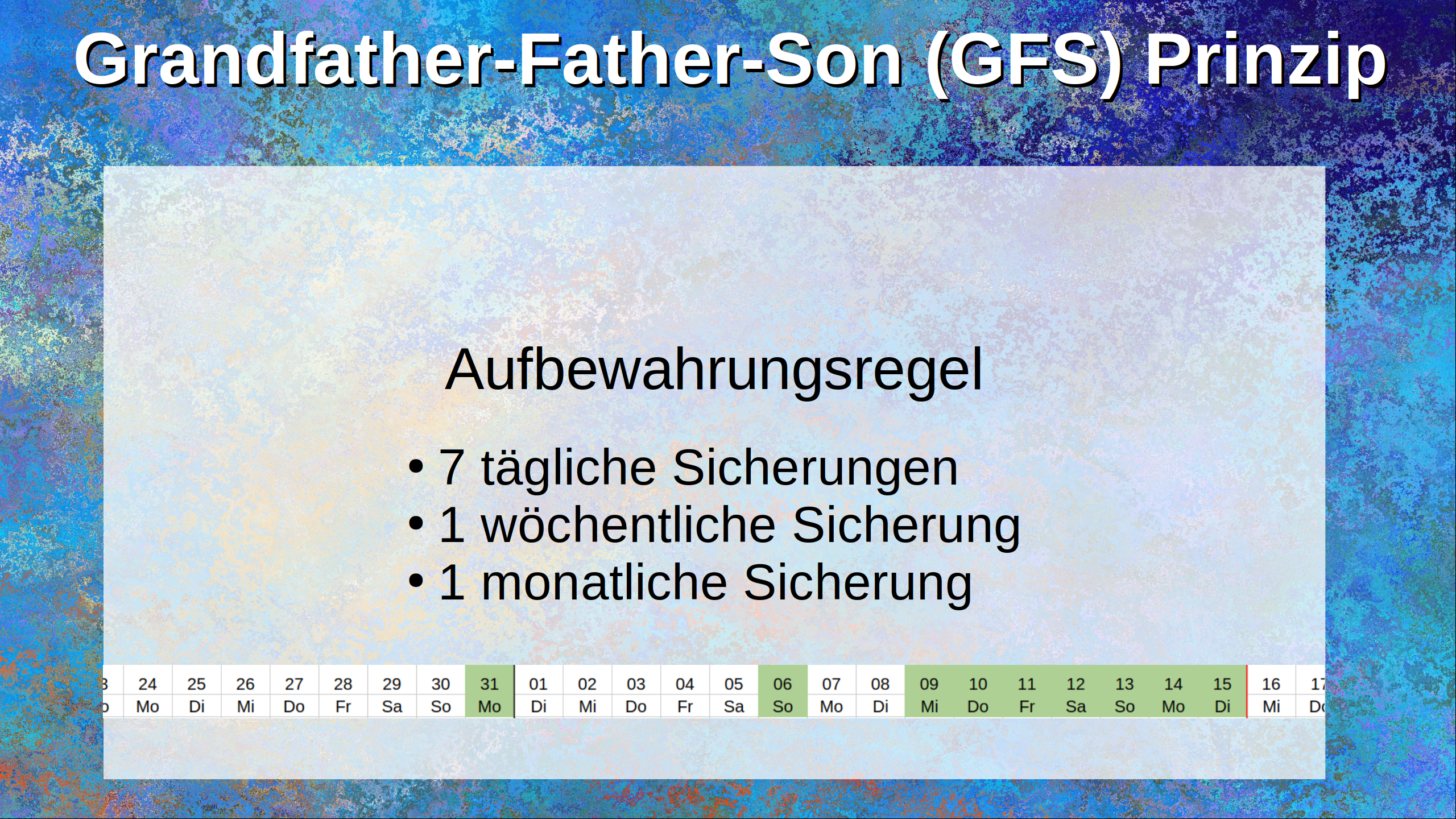 Abbildung: Das Grandfather-Father-Son-Prinzip